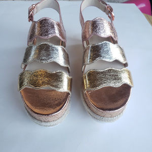 Platform metallic sandals Marc Fisher